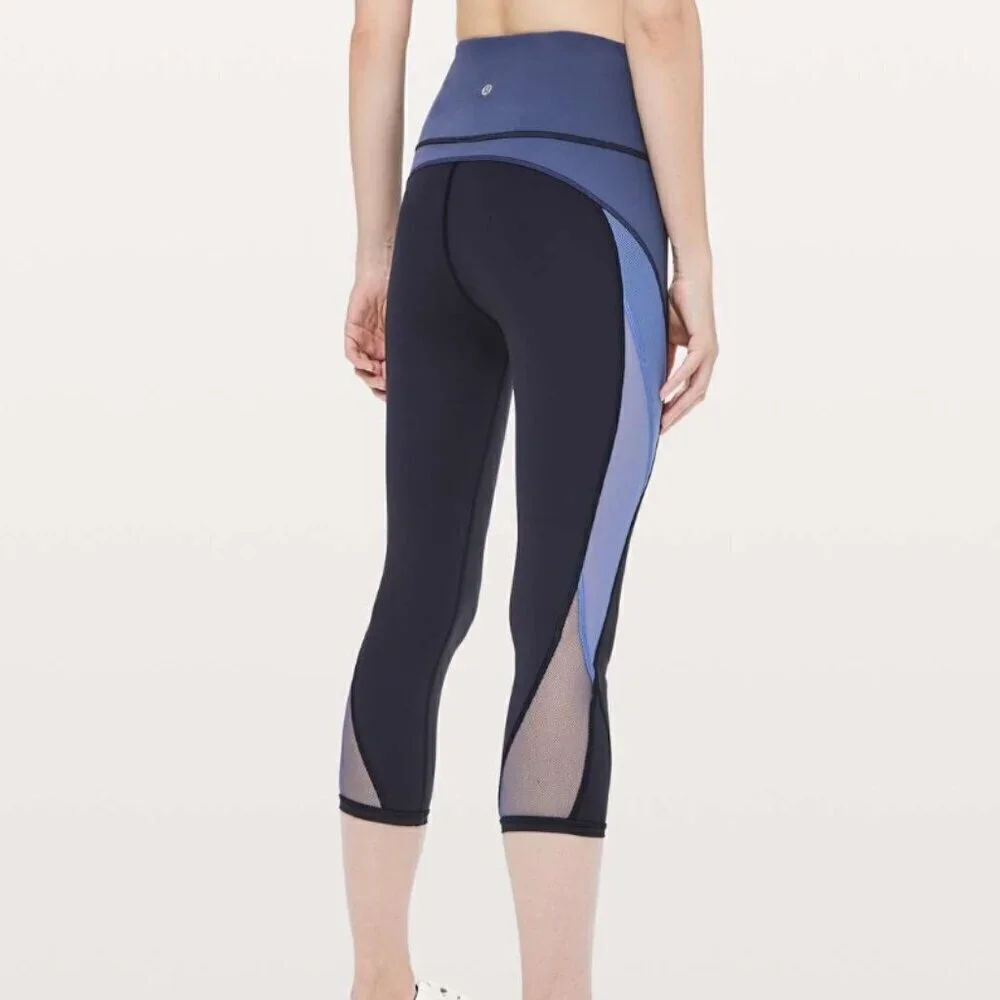 Lululemon Colour Me Ombre Crop *21" Midnight Navy / Gatsby Blue / Visto Blue - Picture 7 of 7